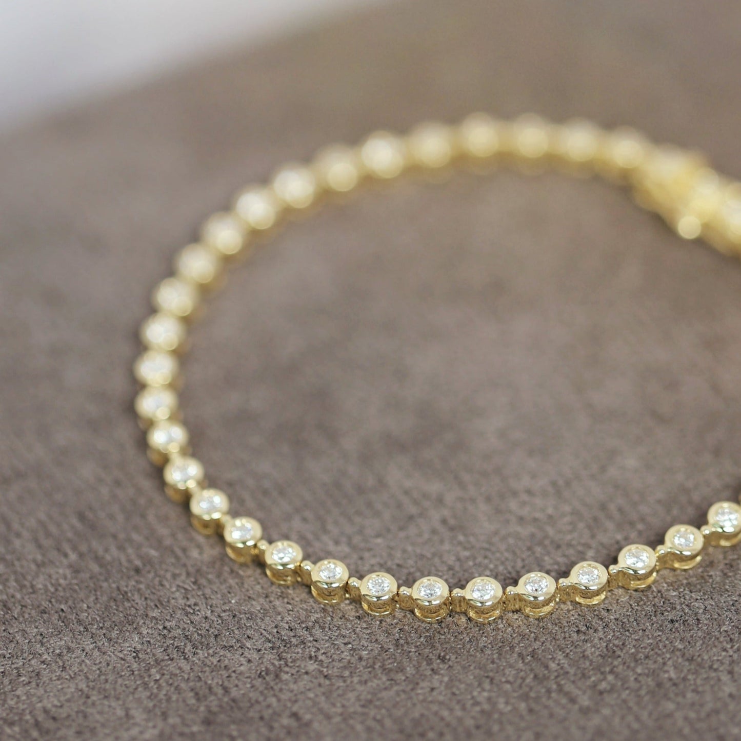 Bezel Diamond Tennis Bracelet