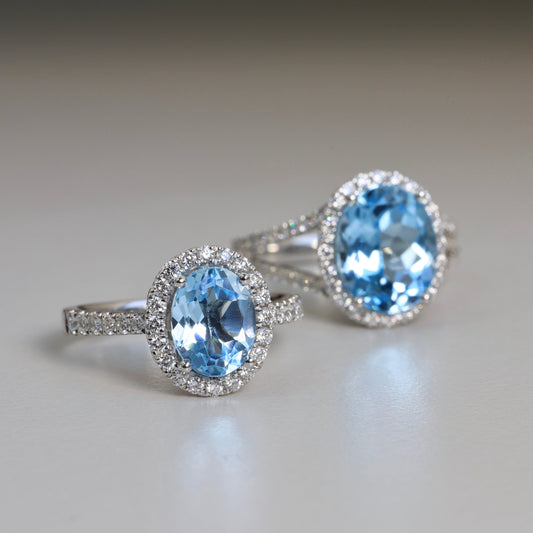 Cupus 2.10ct Topaz diamond ring 18k